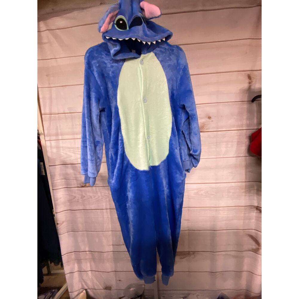New Disney Lilo & Stitch One Piece Halloween Costume Pajama's Size Small Adult